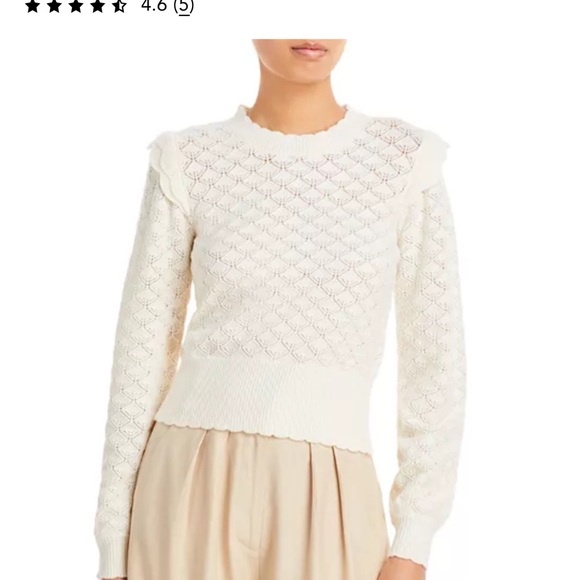 Aqua Cream Crew Neck Sweater - Picture 1 of 9